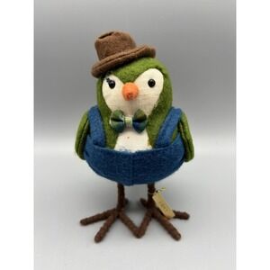 Target Spritz 2017 Featherly Friends FARMER Fall Harvest‎ Fabric Bird Figurine